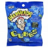 WARHEADS BLUE RASPBERRY CUBES PEG BAG 99g